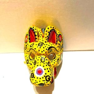 Ornamental Guatemala Hancrafted Tiger Mask 3" x 4"